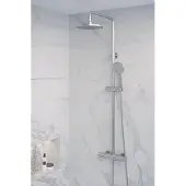 Brauer Chrome Edition opbouw regendoucheset met 3 standen handdouche en hoofddouche 20cm chroom