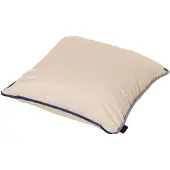 Madison sierkussen Velvet-Panama - 45x45 - dark blue piping - linnen