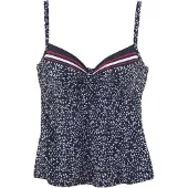 LASCANA Tankinitop navy / cranberry / wit