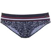 LASCANA Bikinibroek 'Minimal' navy / rood / wit