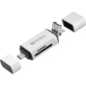 Sandberg Card Reader USB-C + USB + Micro USB | Geheugenkaartlezer