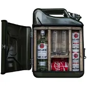 Designed by man Jerrycan bar groen - Draagbare Drankkast