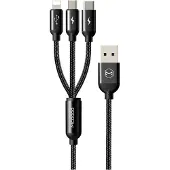 Mcdodo Lightning Kabel Geschikt voor iPhone 2 Meter - Snellader - 90 graden Kabel - 36W - LED Lampje - Zwart -