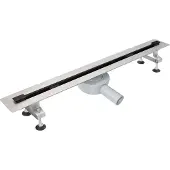 SaniGoods Compact 80cm douchegoot RVS mat zwart met slank design