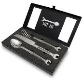 Mikamax Gereedschap Bestek - No10 Wrenchware Cutlery Gift Set - 3 Delige Set