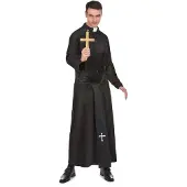 Vegaoo Religieus priester kostuum voor heren