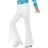 Generik Witte disco broek voor heren - Verkleedkleding