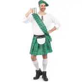 Vegaoo Groen Schotse outfit voor heren