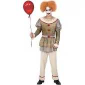 Vegaoo - Psycho horror clown kostuum voor mannen