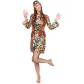 Vegaoo Flower power psychedelisch kostuum voor vrouwen