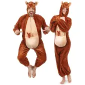 Boland Kangaroo kostuum plushe (Bruin en beige, M/L (165 tot 180cm))