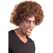 Boland pruik Afro unisex bruin