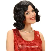 Finidi Mooie pruik roaring 20s zwart