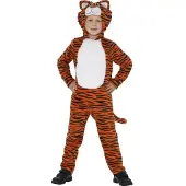Smiffys - Tiger Kinder Kostuum - Kids tm 9 jaar - Oranje/Zwart