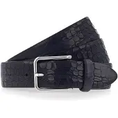 B.belt Riem leer 105 cm blauw