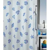 Spirella Douchegordijn Concha Blauw 180cm