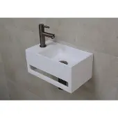 Saniclear fonteinset bali links met oud ijzerkleurige kraan