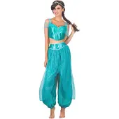 Vegaoo - Blauwe Arabische prinses outfit voor vrouwen