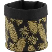 Allibert Opbergmand Oural Conga - Katoen - Zwart/goud - 16,5x16,5x6cm