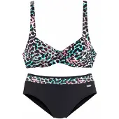 Venice beach Bikini turquoise / rood / zwart / wit