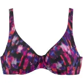 LASCANA Bikinitop donkerlila / pink / zwart