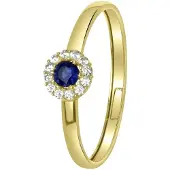 Lucardi Ring 'Klassisch' navy / goud / transparant