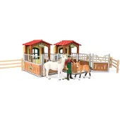Schleich FARM WORLD: Bezoek aan de open stal, boerderij, 3 jaar, meerkleurig
