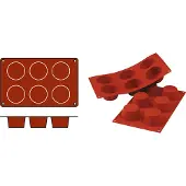 Silikomart Muffinvorm 6s, siliconen, lengte: 300 mm, breedte: 175 mm, ø: 69 mm