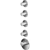 Hotbath Mate MHF014 High Flow afbouwdeel inbouwthermostaat met 4 stopkranen chroom
