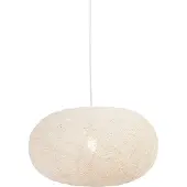 QAZQA Landelijke hanglamp wit 50 cm - Corda Flat