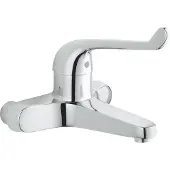 GROHE Euroeco veiligheids wandkraan vaste uitloop chroom