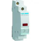 Hager Verlichte druktoetsschakelaar Grijs 10 mm² 230 V SVN122