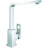 GROHE Eurocube 1 gats keukenkraan met hoge draaibare uitloop RVS