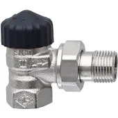 Heimeier radiatorafsluiter haaks 3/4 inch Vernikkeld