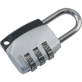 ABUS Cijferslot 155 - 30 mm - Hangslot met Instelbare Cijfercode - Zonder Sleutel Te Openen - Gemaakt van RVS - 3-Cijferige Combinatie - Afmeting 60x35x15 mm - Kleur Zwart/Grijs