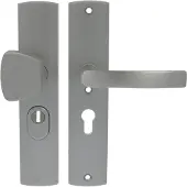 Axa Veiligheidsbeslag (Curve Plus) Inox geslepen: Knop-Kruk (model S/Blok) PC55 met kerntrekbeveiliging SKG***
