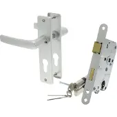 Nemef Cilinder insteekslot 1269 Met Beslag kortschild aluminium en cilinder PC55