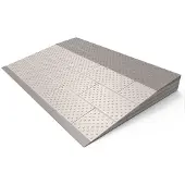 SecuCare Drempelhulp - 4 laags 84 x 57 cm - Aanpasbare hoogte 6,5-8 cm - Grijs/Bruin