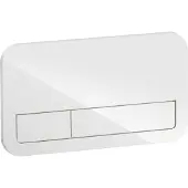 Villeroy & Boch Viconnect 2-knops bedieningsplaat glas Glossy Wit