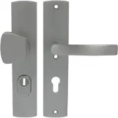 Axa Veiligheidsbeslag (Curve Plus) Inox geslepen: Knop-Kruk (model S/Blok) PC72 met kerntrekbeveiliging SKG***