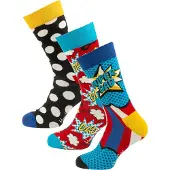 Happy socks Sokken 'Father's Day' lichtblauw / geel / rood / wit