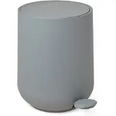 Zone Denmark Nova Pedaalemmer - Prullenbak Badkamer Softclose - Afvalemmer Klein - Toilet & Badkamer Accessoires - Kunststof - 3 liter - 23,5 x 20,5 cm - Grijs