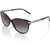 Burberry Zonnebril Be4216 30018G Zwart Met Goud Detaillering Grijs Verloop