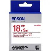 Epson LK-5WRN standard tape rood op wit 18mm (origineel)