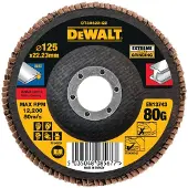 Dewalt Accessoires Lamellen schuurschijf EXTREME 125x22.2mm 80G - DT30622-QZ - 1 stuk - DT30622-QZ