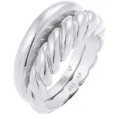 Elli PREMIUM Ring 'Twisted' zilver