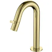 Best design Toiletkraan nancy 1-draaiknop gebogen 21 cm mat goud