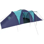 vidaXL Tent 9-persoons donkerblauw en blauw