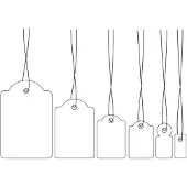 Herma Hanglabel 25x38 mm met draad wit 1000 st.