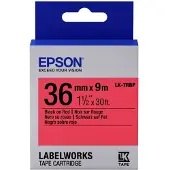 Epson LK-7RBP tape zwart op pastel rood 36mm (origineel)